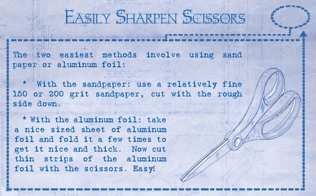 Sharpen scissors