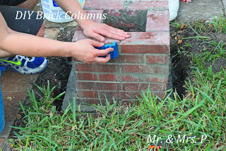 Mr. & Mrs. P DIY Brick Columns Step 10