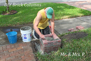 Mr. & Mrs. P DIY Brick Columns Step 5