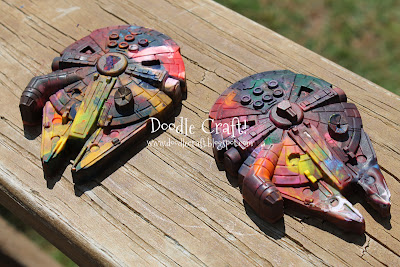 mixed crayon millenium falcons