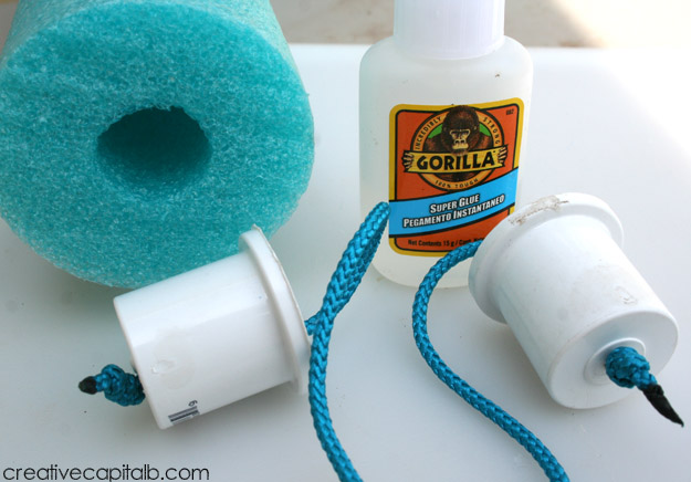 Foam Nunchucks_glue stage