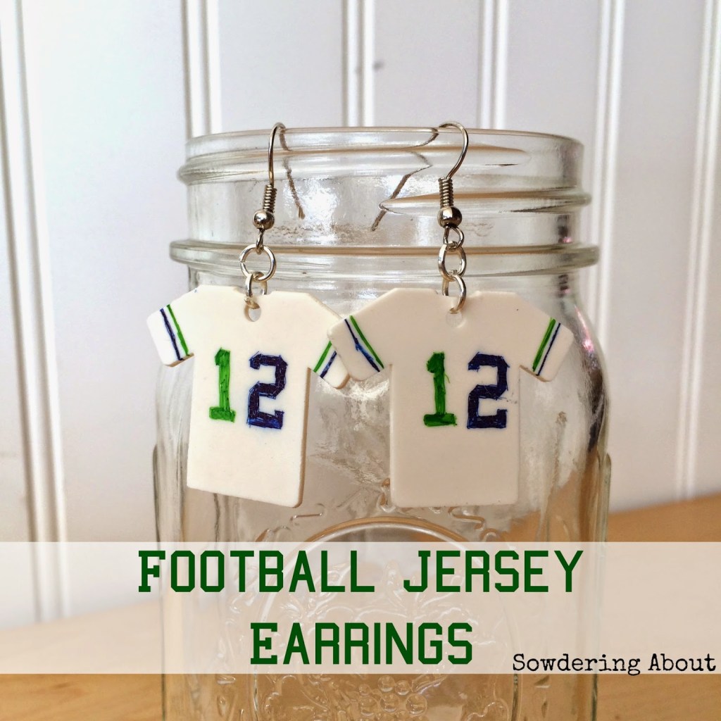 football earrings