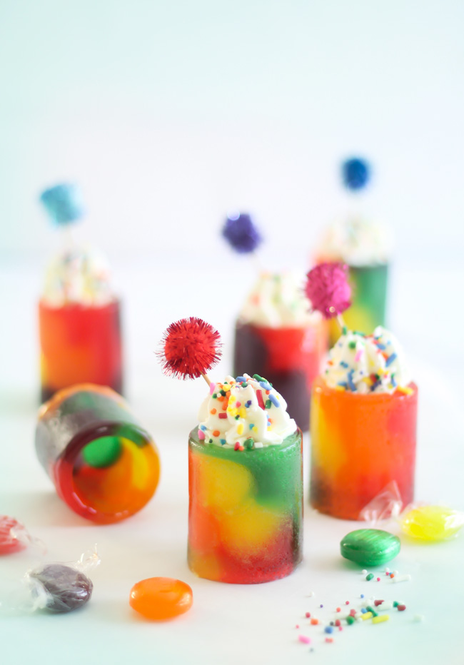 rainbow hard candy shot glasses 7