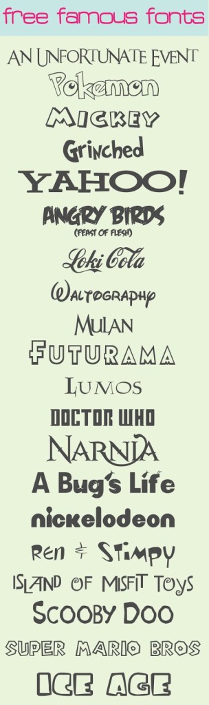 famous fonts