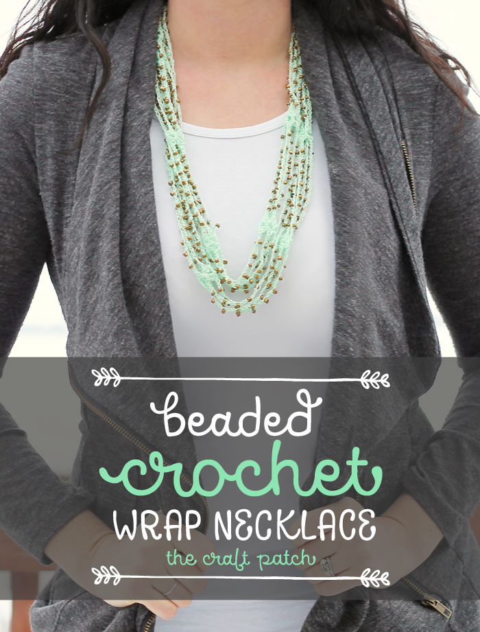 beaded crochet wrap necklace pattern