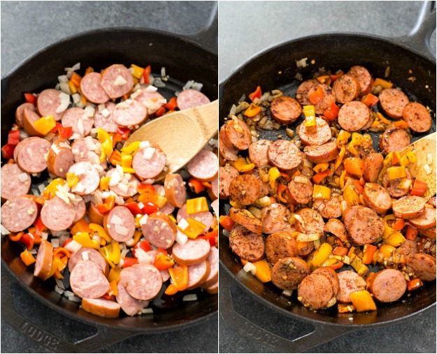 Sausage-and-Creamy-Cajun-Orzo-Skillet-Collage