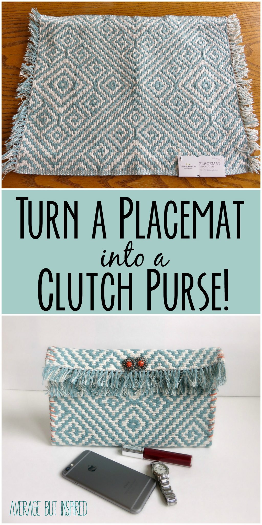Turn-a-Placemat-into-a-Clutch-Purse